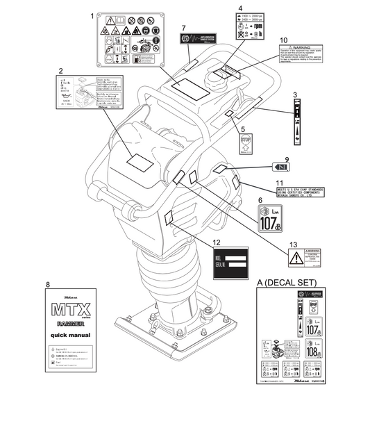Nameplates And Decals Assembly Parts-MTX50HD