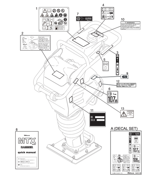 Nameplates And Decals Assembly Parts-MTX70HD