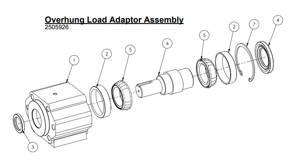 WS50-LE Overhung Load Adaptor Assembly Parts