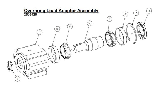 WS50-LE Overhung Load Adaptor Assembly Parts