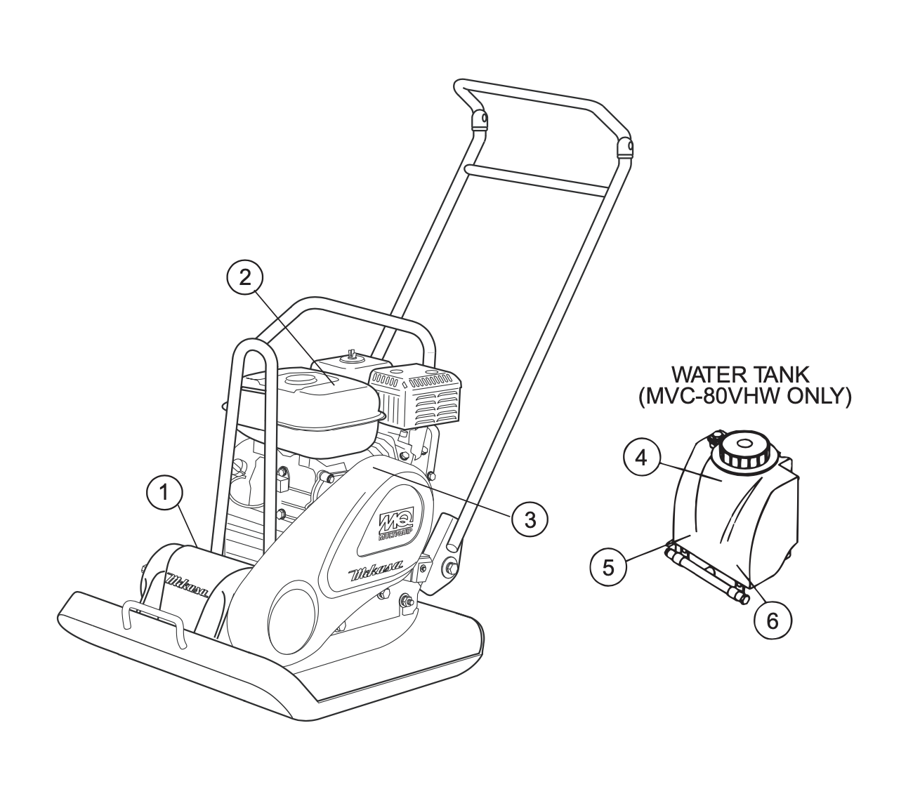 MVC80VH, MVC80VHW Nameplate And Decals