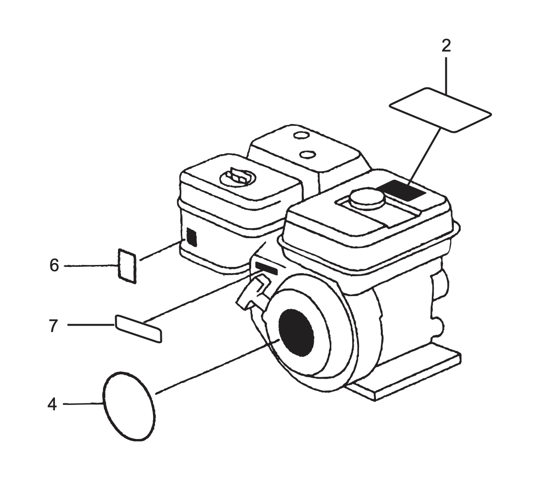 MVC80VH/VHW Labels Assembly Parts