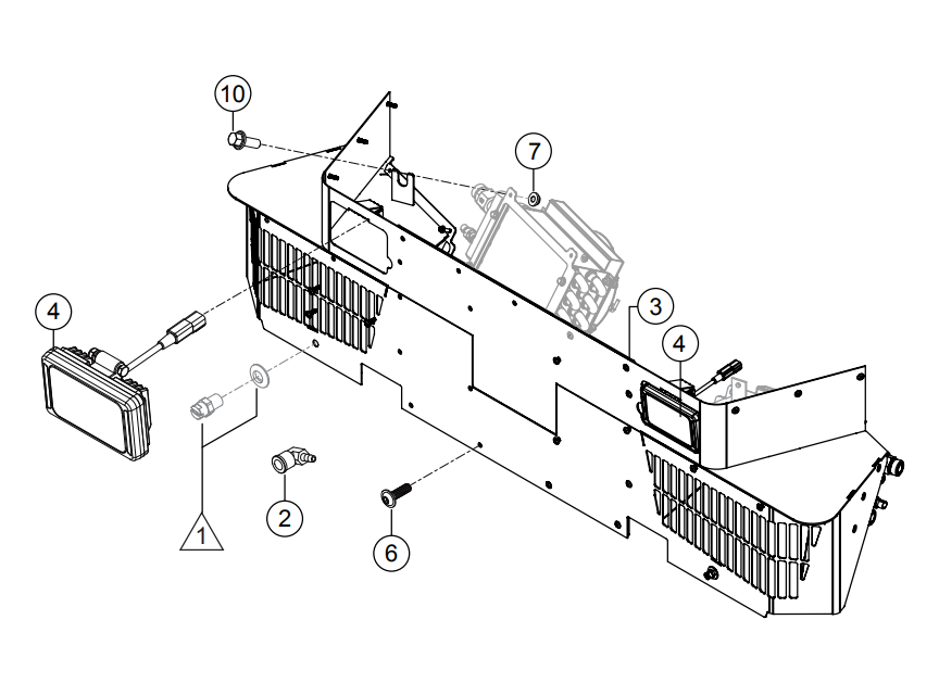 HTXG6DF SN PB2003172 And Below — Hydraulic Cooler Cowling Assembly Parts