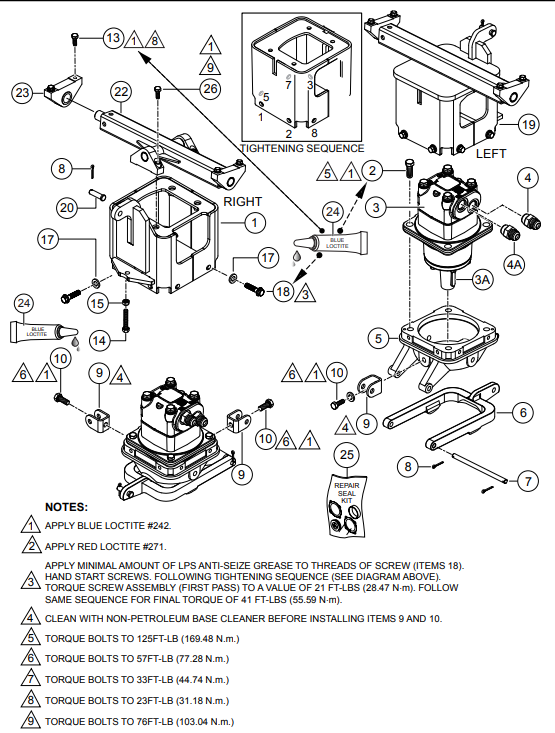 HTXG6DF SN PB2003172 And Below — Pivot Assembly Parts