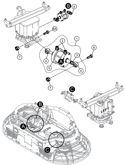 HTXG6DF SN PB2003172 And Below — Hydraulic Steering Assembly Parts