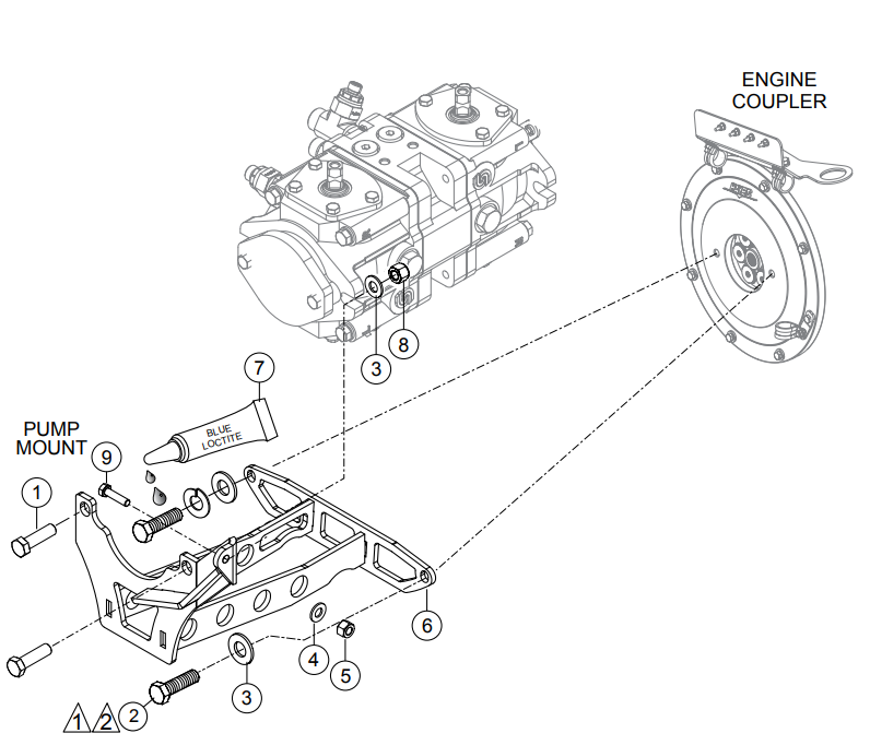 HTXG6DF SN PB2003172 And Below — Pump Mounting Bracket Assembly Parts By Multiquip Whiteman