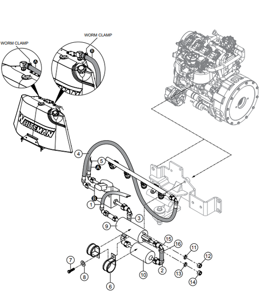 HTXG6DF SN PB2003172 And Below — Fuel Pump And Filter Assembly Parts By Multiquip Whiteman