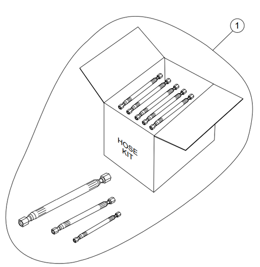 STXDF Hydraulic Hose Kit Assembly (Complete) Parts