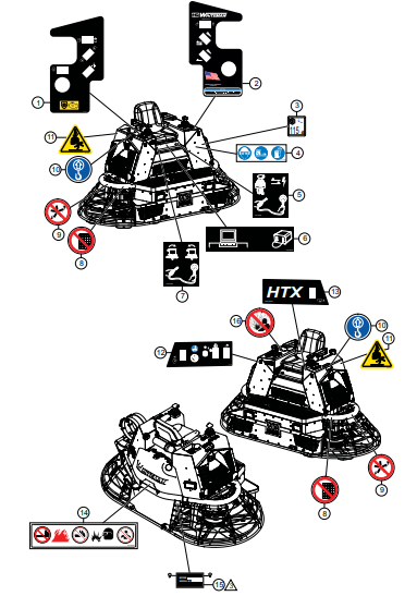 HTXG6DF S/N PD2003218 And Above Nameplate And Decals Assembly Parts