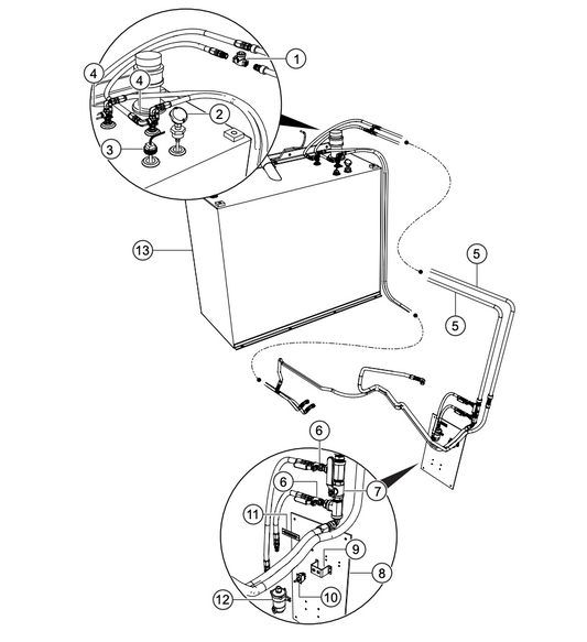 CG500C2 Fuel System (600 Gallon) Assembly Parts