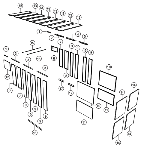 CG500V4F Insulation Panels Kit (Dual Bus) Assembly Parts