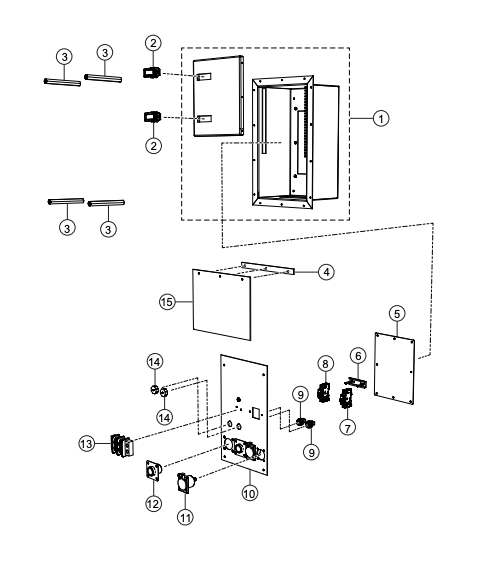 CG500V4F Inlet Parallel Box Assembly Parts