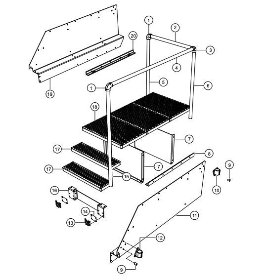 CG500V4F Fuel Platform Assembly Parts
