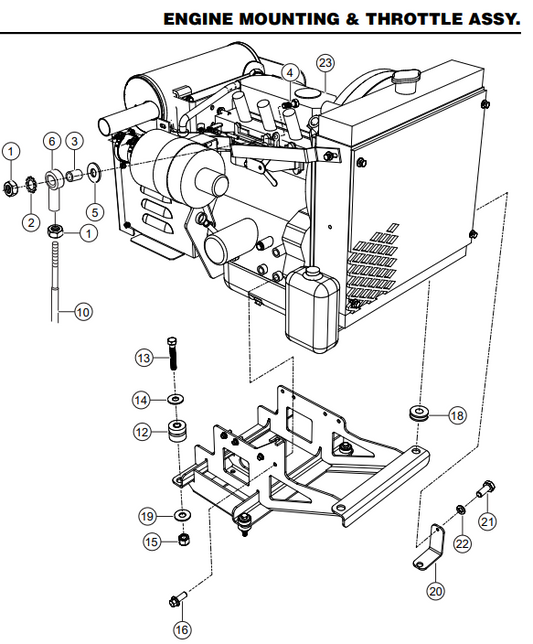 HHN31VTCSL5 Engine Mounting  and Throttle Assembly