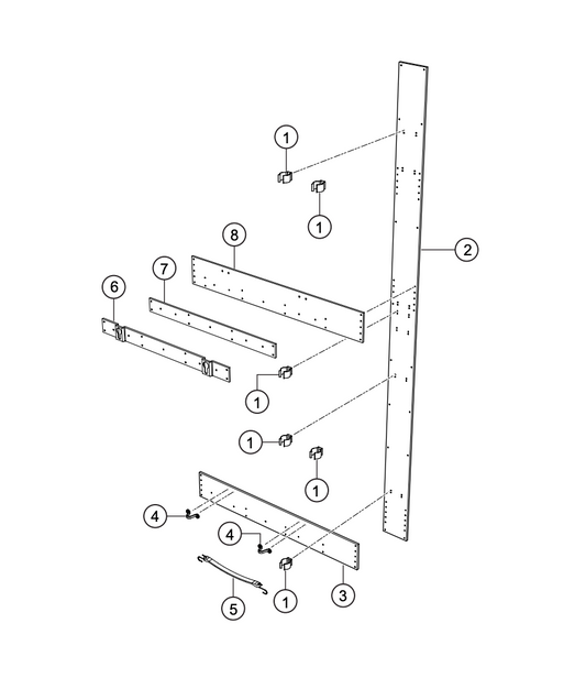 CG500V4F Six-Step Ladder Storage Assembly Parts