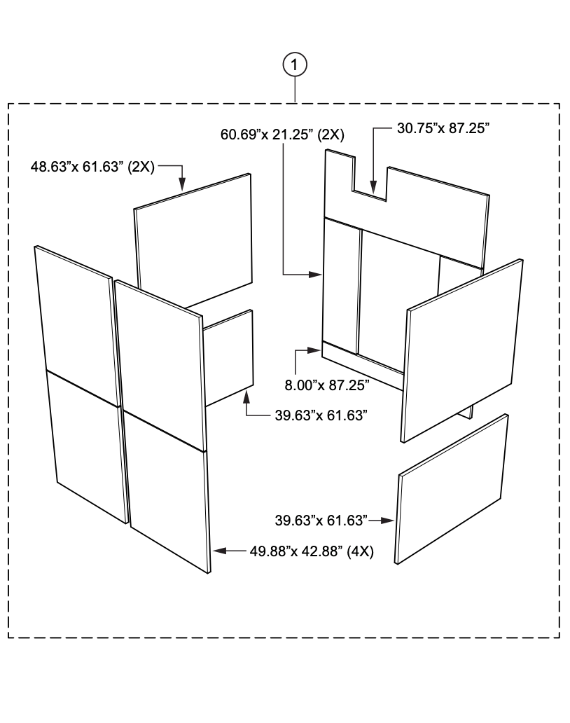 CG500V4F Mylar Facing Insulation Kit Assembly Parts