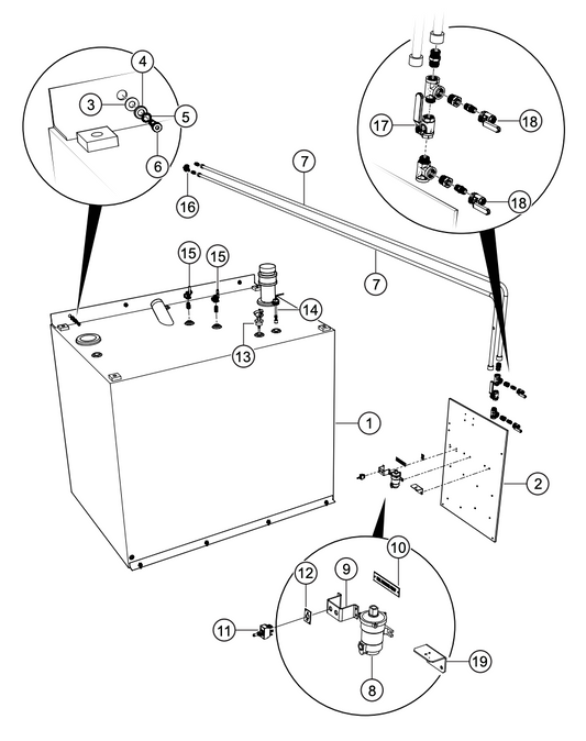 CG500V4F Fuel System (Single Bus) Assembly Parts