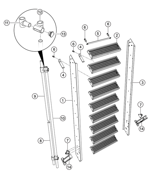 CG500V4F Nine-Step Ladder Assembly Parts