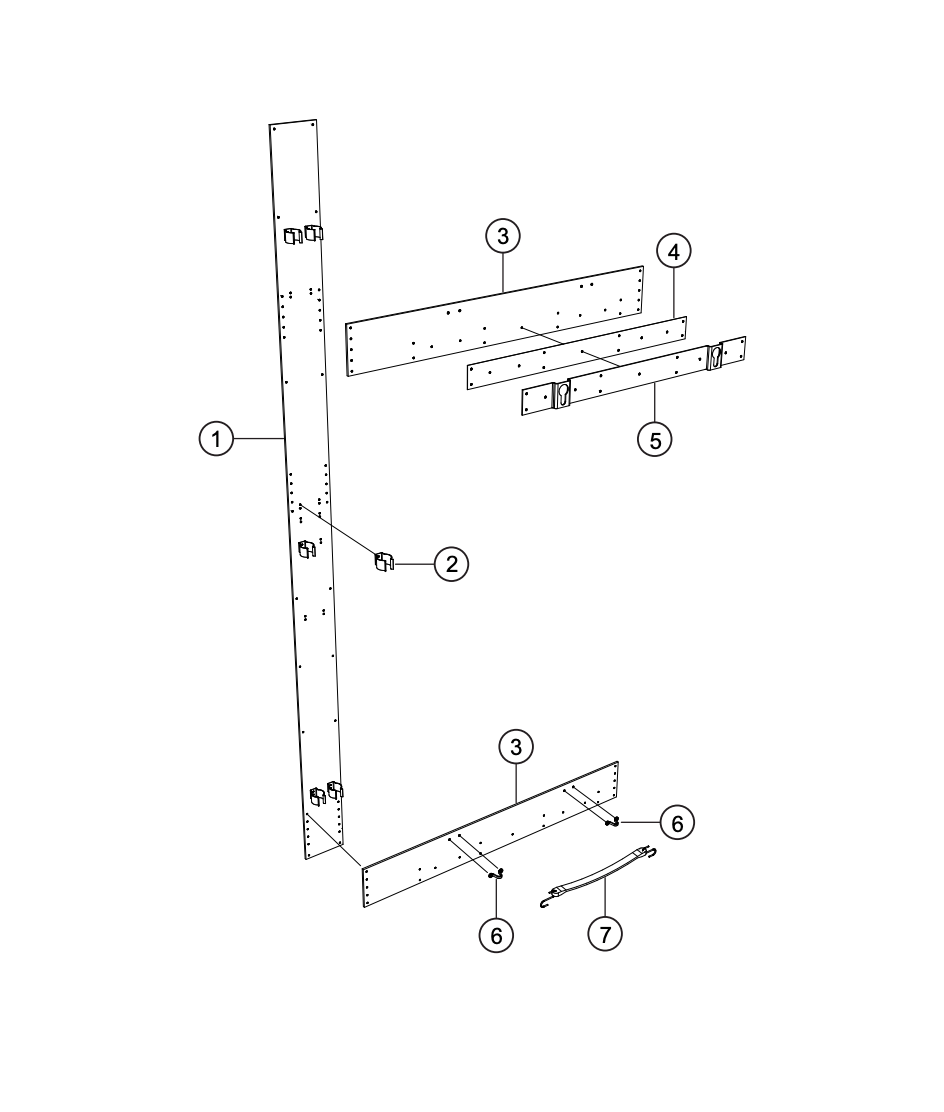 CG500V4F Nine-Step Ladder Storage Assembly Parts