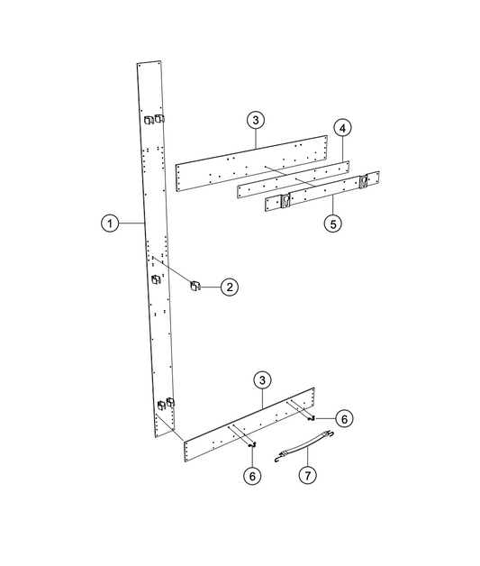 CG500V4F Nine-Step Ladder Storage Assembly Parts