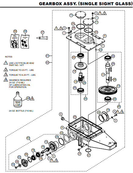 HHNG4 HHNG5 Gearbox Assembly (Single Sight Glass)