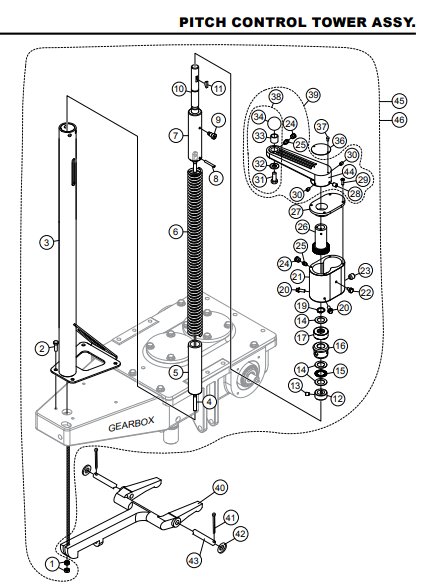 HHNG4 HHNG5 Pitch Control Tower Assembly (Fig 1)