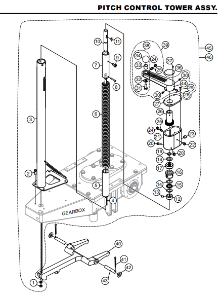HHNG4 HHNG5 Pitch Control Tower Assembly (Fig 2)