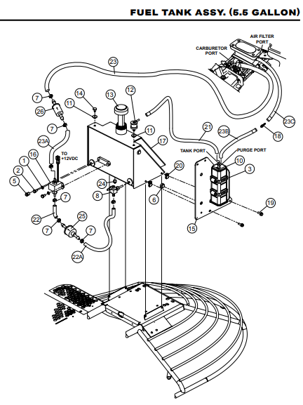 HHNG4 HHNG5 Fuel Tank Assembly (5.5 Gallon)