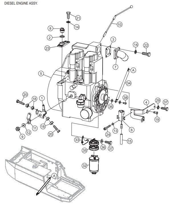 P33/24 HHM-HHMR — Diesel Engine  Assembly Parts By Multiquip