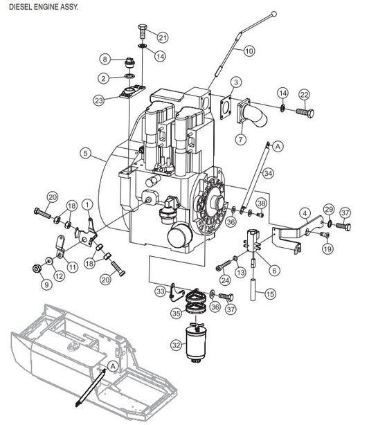 P33/24 HHM-HHMR — Diesel Engine  Assembly Parts By Multiquip