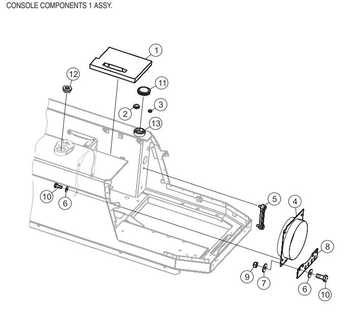 P33/24 HHM-HHMR — Console Components 1 Assembly  Parts By Multiquip