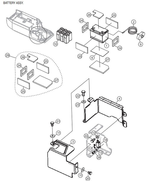 P33/24 HHM-HHMR — Battery  Assembly Parts By Multiquip