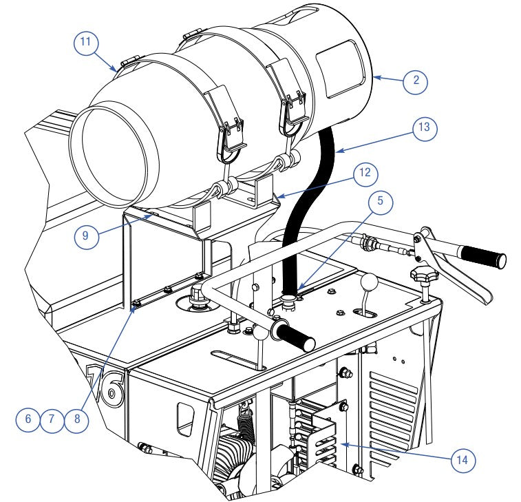 AW16 Propane (Honda Engine) Assembly Parts By Allen Engineering