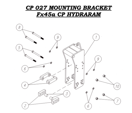 CP 027 Mounting Bracket Fx45a CP Hydraram