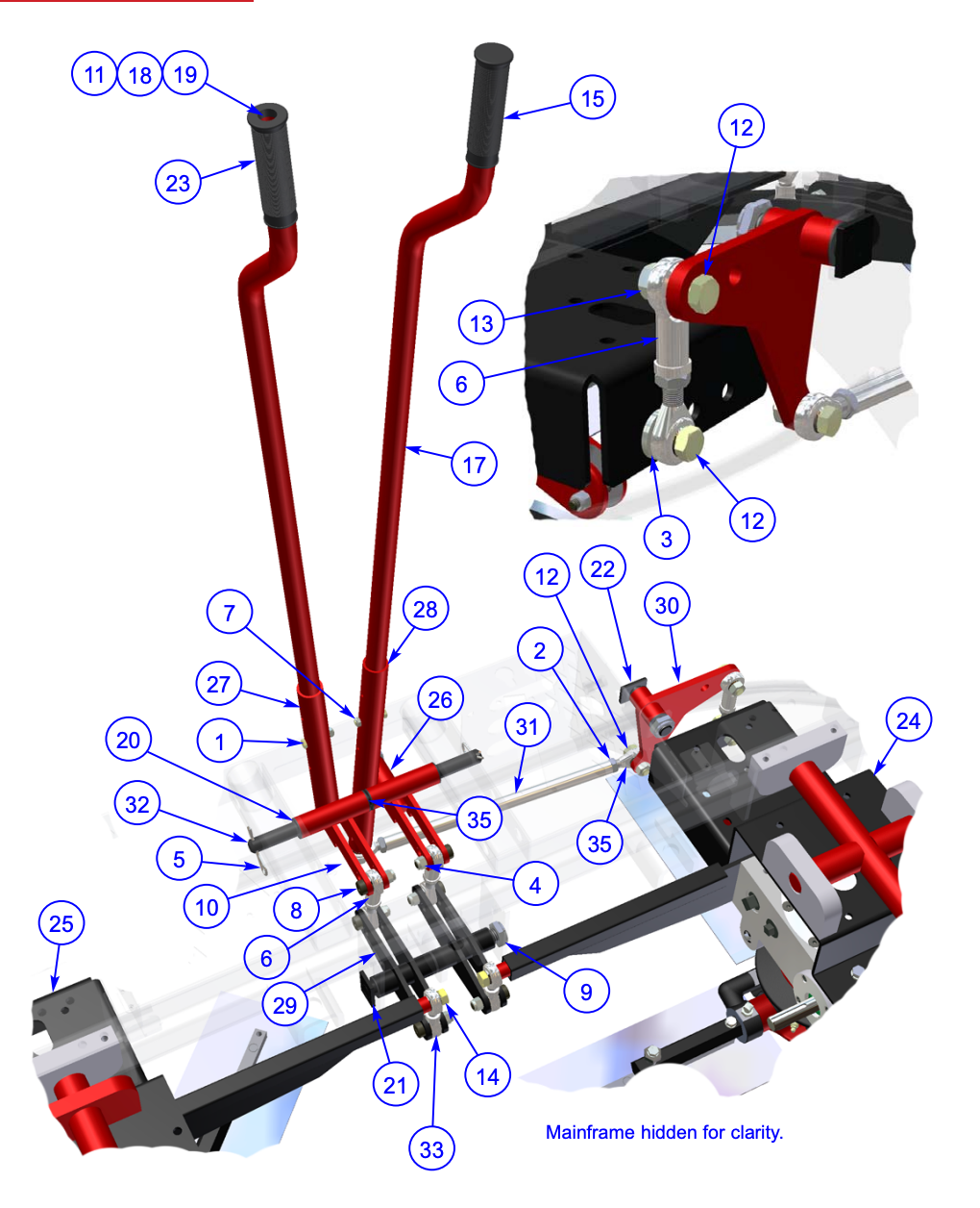 MP215 (pre 2021) Mechanical Pro Riders Steering System Assembly Parts by Allen Engineering
