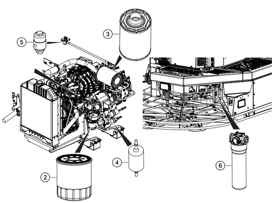 FKITSTXDF 400-Hour Filter Service Kit for MQ Whiteman STXDF Ride-On Trowels