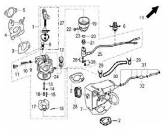 BE9000ERUSC Generator Carburetor Assembly Parts by BE Power Equipment