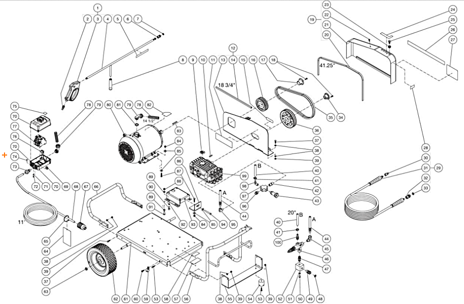 CW-3004-4ME3  (sn:11326875-11400525),(sn:11500526-99999999) Frame Assembly Parts By MI-T-M