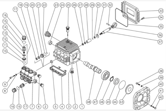 JP-1002-0ME1/JP-1502-2ME1 (sn:0-99999999) Pump Assembly Parts by Mi-T-M