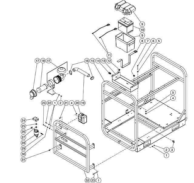 HDC-3505-0B7G Frame Assembly Parts by Mi-T-M