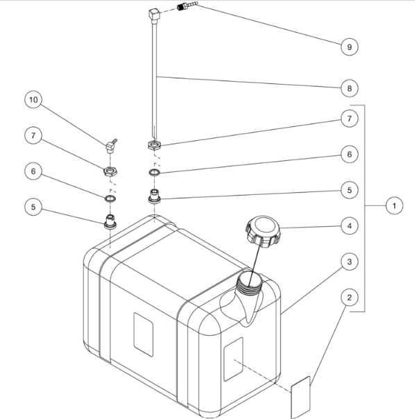 HDC Series Gas Tank Assembly Parts By Mi-T-M