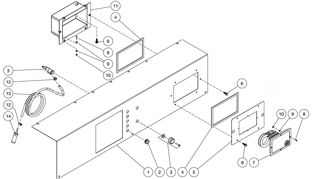 HDC-3505-0B7G (sn:0-15028656)(sn:15028657-15157879)(sn:15157880-15160030) Control Panel Assembly Parts by Mi-T-M