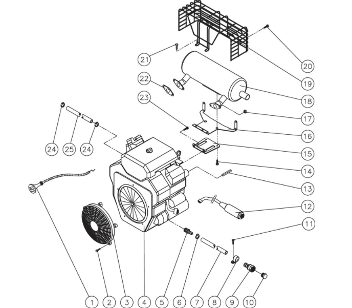 HDC-3005-0K6G Engine Assembly Parts by Mi-T-M