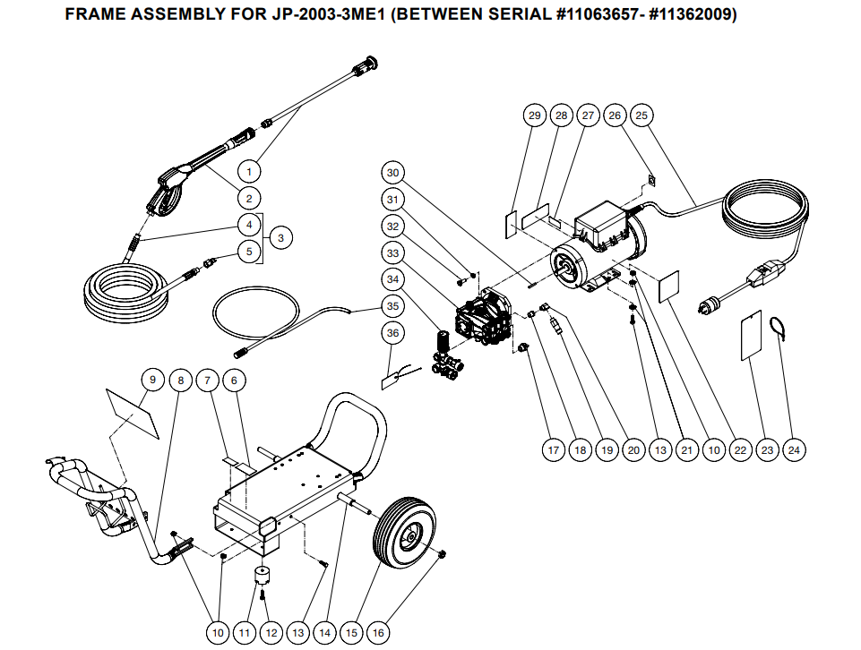JP-2003-3ME1 (sn:11063658-11362010) Frame Assembly Parts by Mi-T-M