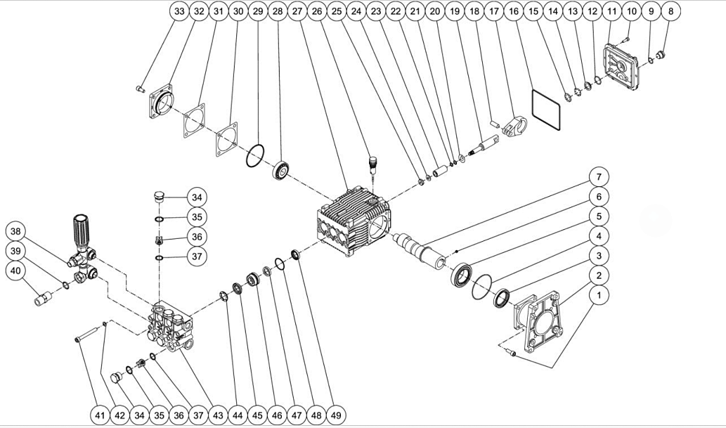 JP-4004-1MHB/1MRB (sn:0-10534499)(sn:10534500-10741768), JP-4004-1MVB (sn:0-99999999) Pump Assembly Parts by MI-T-M