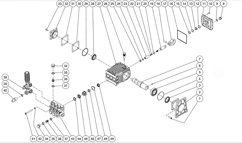 JP-3504-0MHB/0MRB (sn:10534500-10741768), JP-3504-0MRB (sn:10176596-105341768) Pump Assembly Parts By Mi-t-m