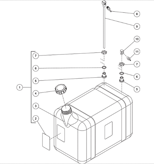 HDS Diesel Fuel Tank Assembly Parts by Mi-T-M