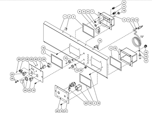HDS-3006-0B7G, HDS-3008-0B7G, HDS-3505-0B7G, HDS-4005-0B7G (sn:15160031-99999999) Control Panel Assembly Parts by Mi-T-M