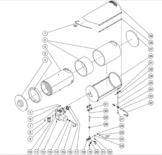HDS-3008-0B7G (sn:0-15160031)(sn:15160032-99999999), HDS-3008-0H6G, HDS-3008-0K6G, HDS-3008-1H6G Heat Exchange Assembly Parts by Mi-T-M