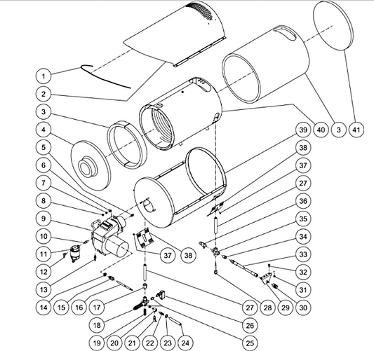 HDS-4005-2H6G (sn:0-99999999) Heat Exchange Assembly Parts by Mi-T-M